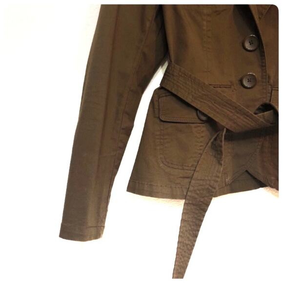 H&M Brown Cargo Utility Jacket Size 10 Wrap Blazer Office Wear Academia  Casual - Picture 8 of 8